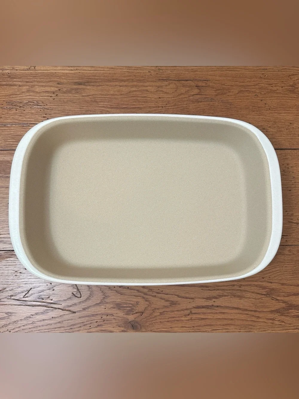 The Pampered Chef Rectangular Baker Stoneware - Cream